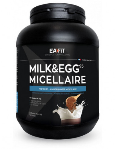 Eafit Construction Musculaire Milk & Egg 95 Micellaire Goût : Chocolat - 750 g 
