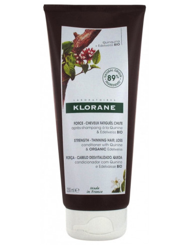 Klorane Force - Cheveux Fatigués & Chute Après-Shampoing à la Quinine et Edelweiss Bio - 200ml
