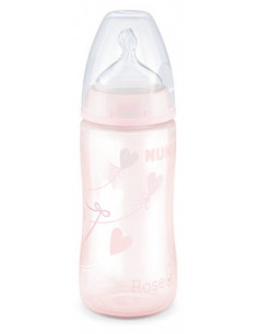 NUK First Choice + Rose & Blue Biberon Silicone Rose -...