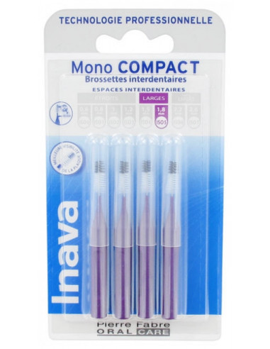  Inava Mono Compact  Brossettes Interdentaires Taille : ISO5 - 4 unités 