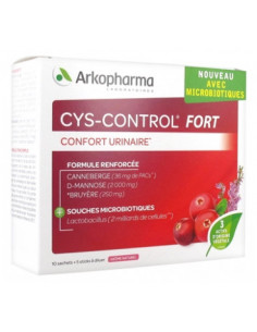 Arkopharma Cys-Control Fort - 10 Sachets + 5 Sticks à Diluer