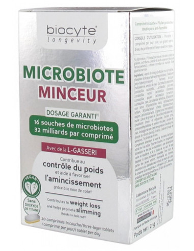 Biocyte Longevity Microbiote Minceur - 20 Comprimés