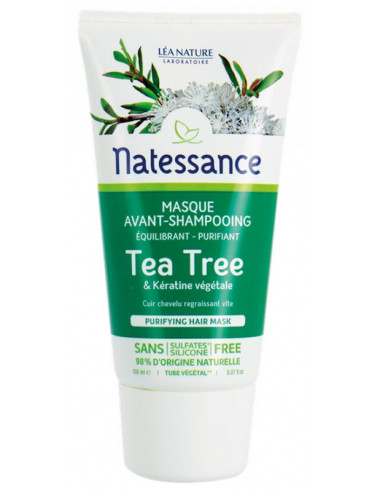 Natessance Masque Avant-Shampooing Tea Tree & Kératine Végétale - 150 ml