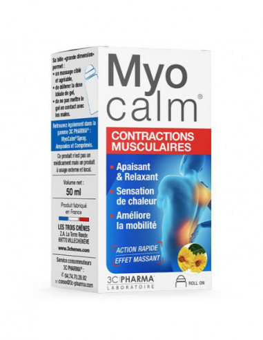 3C Pharma Myocalm Roll-on Contractions musculaires - 50ml