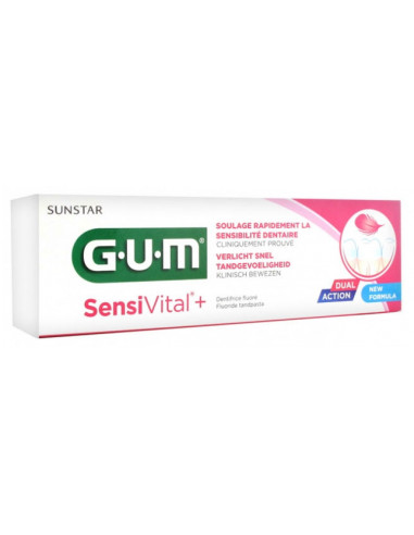 GUM Sensivital+ Dentifrice Fluoré - 75 ml