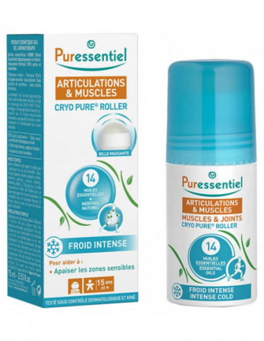 Puressentiel Articulations & Muscles Cryo Pure Roller aux 14 Huiles Essentielles - 75ml