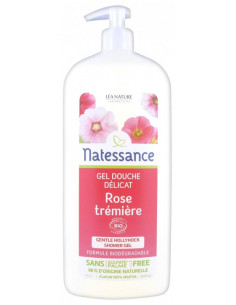 Natessance Gel Douche Délicat Rose Trémière - 1l