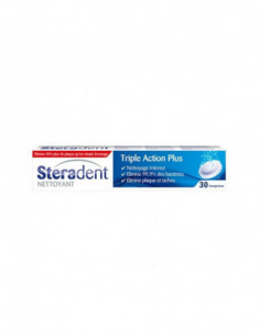 Steradent Nettoyant Triple Action plus - 30 Comprimés