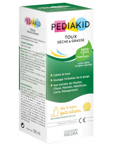Pediakid toux sèche & grasse sirop - 125 ml