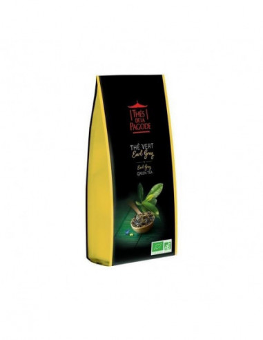 Thé de la Pagode - Thé vert Earl grey Bio - Vrac (en feuilles) - 100g
