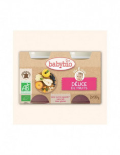 Babybio Petits Pots Délice de Fruits - 2X130g 