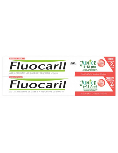 Fluocaril Junior Dentifrice 6-12 Ans - Lot de 2...