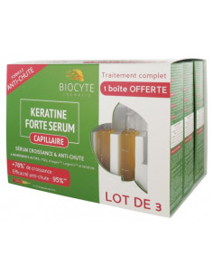 Biocyte Anti-Chute Keratine Forte Serum - Lot de 3 x 5...