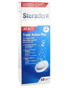 Steradent Triple Action Plus - 60 Comprimés