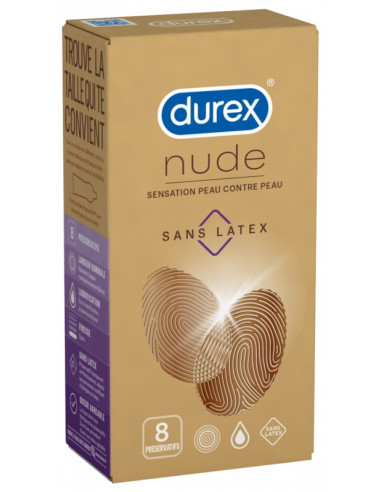 Durex Nude Sans Latex - 8 Préservatifs