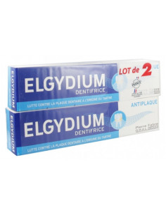 Elgydium Dentifrice Anti Plaque - Lot de 2 x 75 ml