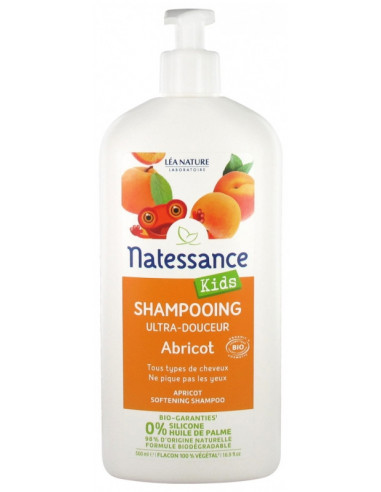 Natessance Kids Shampoing Ultra-Douceur Abricot Bio - 500 ml