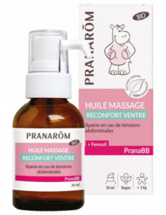 Pranarôm PranaBB Huile Massage Réconfort Ventre Bio - 30 ml