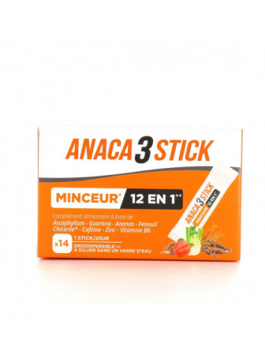 Anaca3 Stick Minceur 12 en 1 - 14 unités