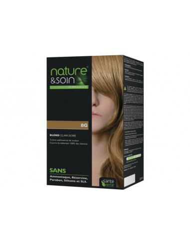 Santé Verte  Nature & Soins coloration 8G Blond clair doré Santé verte - 132 ml