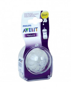 Avent Natural débit moyen 0m+ - 2 tétines