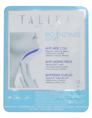 Talika Bio Enzymes Mask Masque Anti-Âge Cou Seconde Peau - 12g