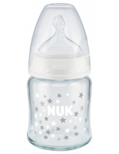 NUK First Choice + Biberon Verre 0-6 Mois- 120 ml 