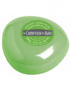 Le Comptoir du Bain Savon Galet Surgras Bambou Thé Vert -...