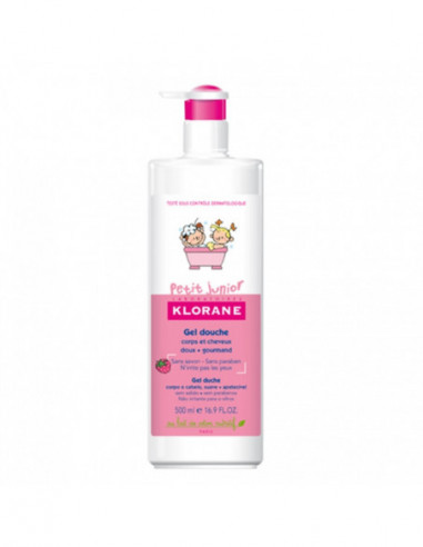 Klorane Junior Petit Gel Douche Corps & Cheveux Framboise - 500ml 