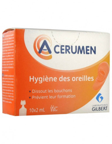Gilbert A-CERUMEN Hygiène des Oreilles - 10 x 2 ml