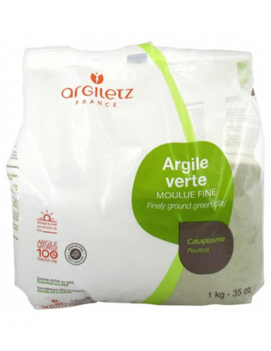 Argiletz Argile Verte Moulue Fine - 1 Kg