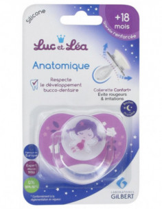 Luc et Léa sucette silicone +18 mois phosphorescente - 1...