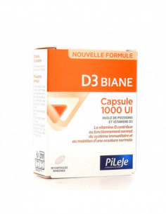 Pileje D3 Biane 1000UI - 30 Capsules Marines 