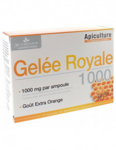 3 Chênes Gelée Royale 1000mg - 10 Ampoules 
