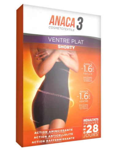 Anaca3 Cosmétotextile Ventre Plat Shorty - 1 unité 