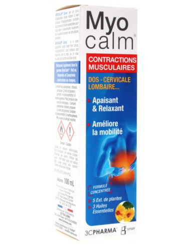 3C Pharma Myocalm Contractions Musculaires Spray - 100 ml