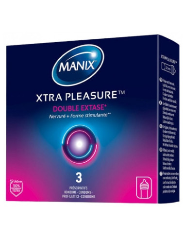 Manix Xtra Pleasure Double Extase - 3 Préservatifs