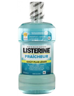 Listerine Bain de Bouche Fraîcheur Goût Plus Léger - 500 ml