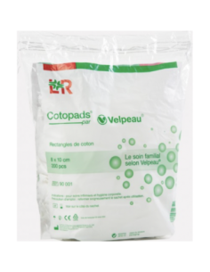 Cotopads Rectangles de Coton - 8 x 10 cm x 200