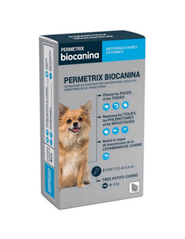 Biocanina permetrix très petits chiens de 4...