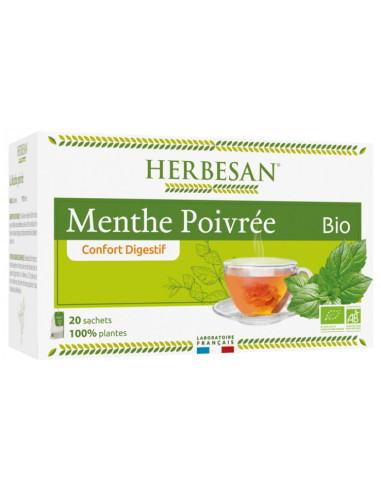 Herbesan Infusion Menthe Poivrée Bio - 20 Sachets