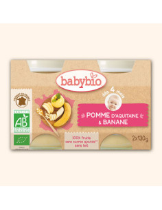 Petit Pot Fruits - Pomme d'Aquitaine & Banane, 2x130g