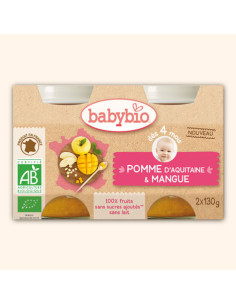 Petit Pot Fruits - Pomme d'Aquitaine & Mangue, 2x130g