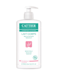 Cattier Lait hydratant Karité/Géranium Nourrissant - 500ml
