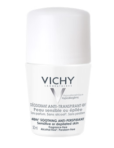 Déodorant Roll-On Anti-Transpirant - Peau Sensible ou Épilée - 50ml