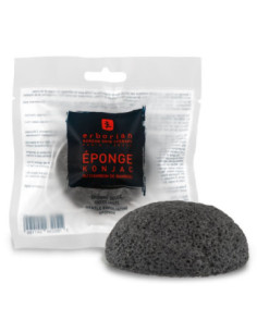 Eponge Konjac au charbon de bambou